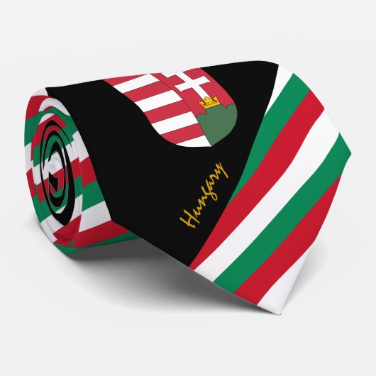 Ungarn Stripes Krawatte, ungarische Unternehmensfl Krawatte (Gerollt)