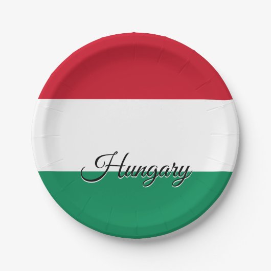 Ungarn Teller, ungarisches Flaggen-Party /sport Pappteller (Vorderseite)