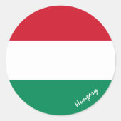 Ungarn und ungarische Fahnen, Urlaub/Sport Runder Aufkleber (Vorderseite)