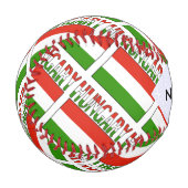 Ungarn und Ungarische Flagge - Personalisiert Baseball (Vorderseite Links)