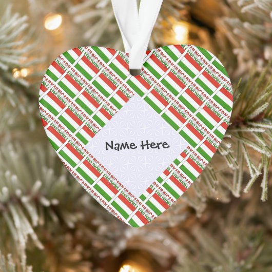 Ungarn und Ungarische Flagge - Personalisiert Ornament (Baum)