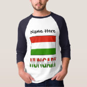 Ungarn und Ungarische Flagge Personalisiert T-Shirt (Vorderseite)