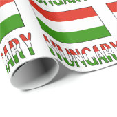 Ungarn und Ungarische Flaggengabe Geschenkpapier (Rolleneckpunkt)