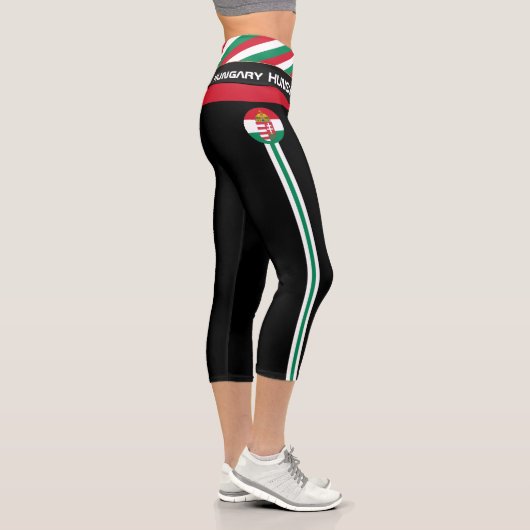 Ungarn und Ungarische Flaggenmode, Fitness, Sport Capri Leggings (Rechts)