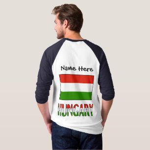 Ungarn und Ungarn-Flagge Personalisiert  T-Shirt