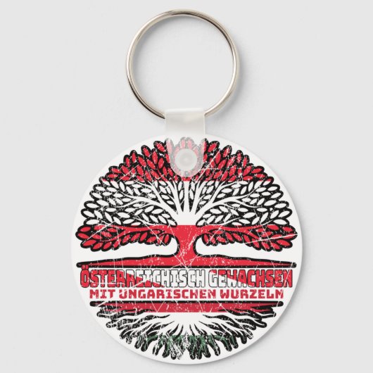 Ungarn Ungarisch Österreichisch Österreich Baum Schlüsselanhänger (Vorderseite)