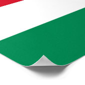 Ungarn - ungarische Flagge - Poster (Ecke)