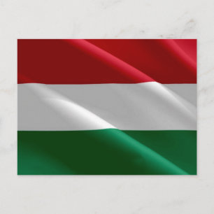 Ungarn - ungarische Flagge - Postkarte