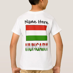 Ungarn Ungarische Flagge Schwarz Personalisierung T-Shirt