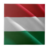 UNGARN, Ungarische Waving Flag, Fliese (Vorderseite)