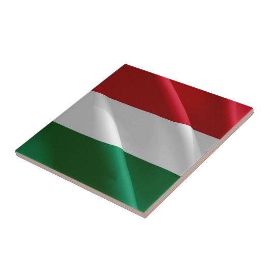 UNGARN, Ungarische Waving Flag, Fliese (Seite)