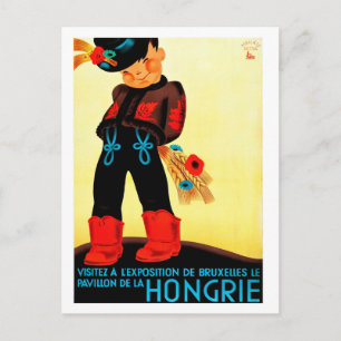 Ungarn, ungarischer Junge in Volkstracht, Vintag Postkarte