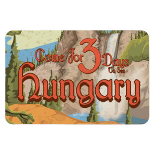 Ungarn Vintage-Reiseposter Magnet