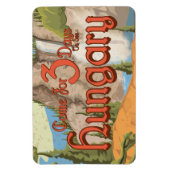 Ungarn Vintage Travel Poster Magnet (Vertikal)
