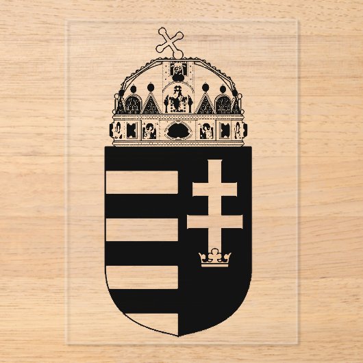 Ungarn Wappen Acryleinladungen (Vorderseite)