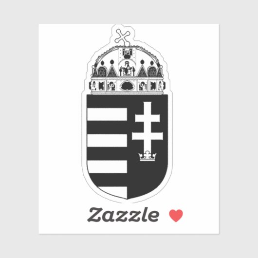 Ungarn Wappen Aufkleber (Blatt)