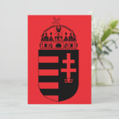 Ungarn Wappen Einladung (Stehend Vorderseite)