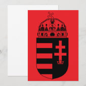 Ungarn Wappen Einladung (Vorne/Hinten)