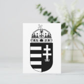 Ungarn Wappen Postkarte (Stehend Vorderseite)