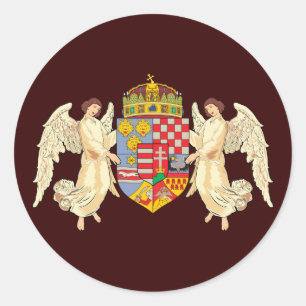 Ungarn-Wappen Runder Aufkleber