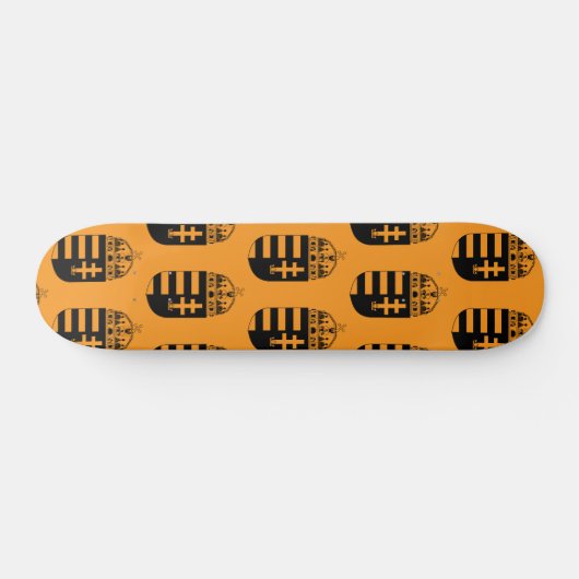 Ungarn Wappen Skateboard (Horizontal)