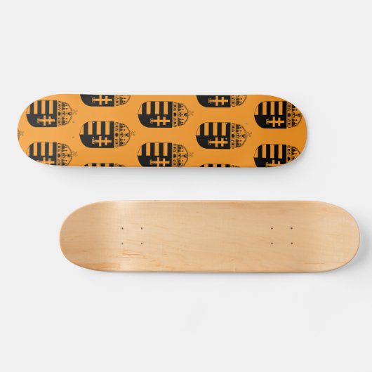Ungarn Wappen Skateboard (Horizontal)