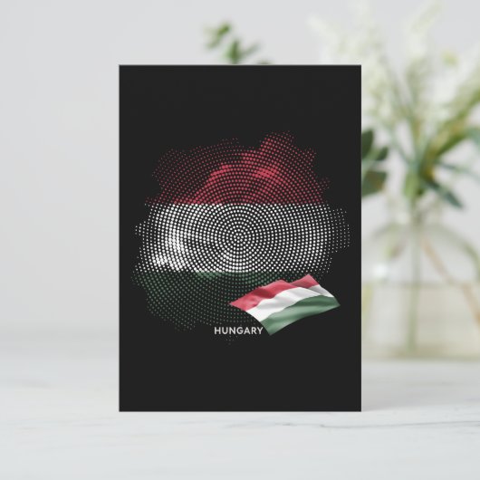 Ungarnflagge Dankeskarte (Stehend Vorderseite)