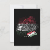 Ungarnflagge Dankeskarte (Rückseite)