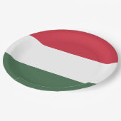 Ungarnflagge Pappteller (Schrägansicht)