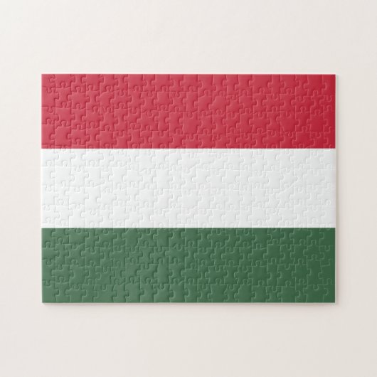 Ungarnflagge Puzzle (Horizontal)