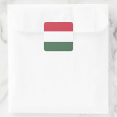 Ungarnflagge Quadratischer Aufkleber (Tasche)