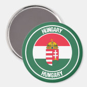 Ungarnrunde Embleme Magnet (Vorderseite/Rückseite)