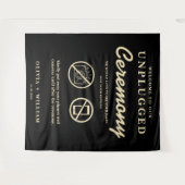 Ungebettete Zeremonie Schwarzer Butter Gelber Hint Wandteppich (Vorderseite (Horizontal))