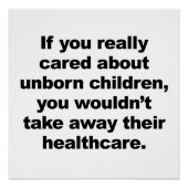 Ungeborene Kinder und Gesundheitsversorgung Poster (Vorderseite)