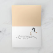 Ungeborenes Baby in rosa Wolken Karte (Innenseite)