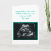 Ungeborenes Kind erwartet Vater Vatertag Karte (Vorderseite)