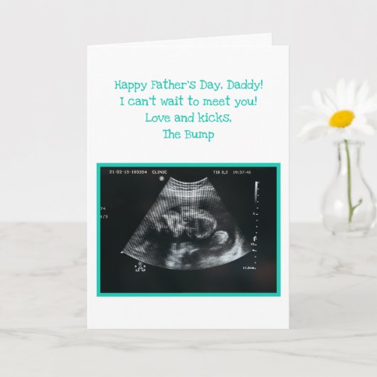 Ungeborenes Kind erwartet Vater Vatertag Karte (Kleine Pflanze)