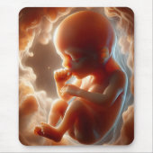 Ungeborenes Kind Sind zum Kotzen seinen Daumen Mousepad (Vorne)