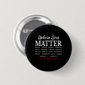 Ungeborenes Leben Pro-Life-Christen Button (Vorne & Hinten)
