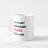 ungebremstes Gehirn Kaffeetasse (Vorderseite Links)