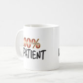 Ungeduldig 100 Prozent Kaffeetasse (Vorderseite Links)
