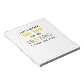 ungeduldig sarkastisch weder die Zeit noch Crayons Notizblock (angewinkelt)