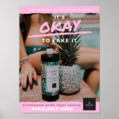 Ungeduldig schattiges Poster - rosa Markenbezeichn (Vorne)