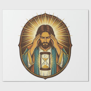 Ungeduldiger Jesus Ladeuhr Langsames Internet Te Geschenkpapier