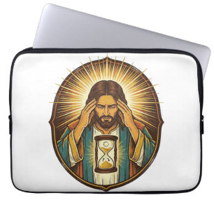 Ungeduldiger Jesus Ladeuhr Langsames Internet Te Laptopschutzhülle