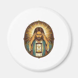 Ungeduldiger Jesus Ladeuhr Langsames Internet Te Magnet