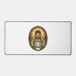 Ungeduldiger Jesus Ladeuhr Langsames Internet Te Schreibtischunterlage
