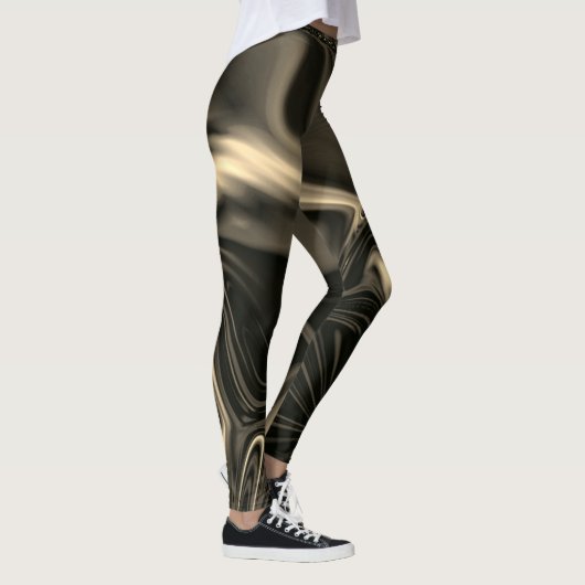 Ungeduldiger oder weißbrauner Rauch über dunkelbra Leggings (Rechts)