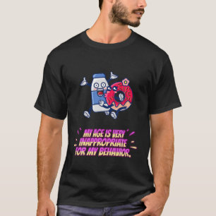Ungeeignet für mein Verhalten Funny Sprichwort Sp T-Shirt