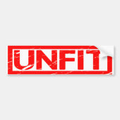 Ungeeignete Briefmarke Autoaufkleber (Vorne)